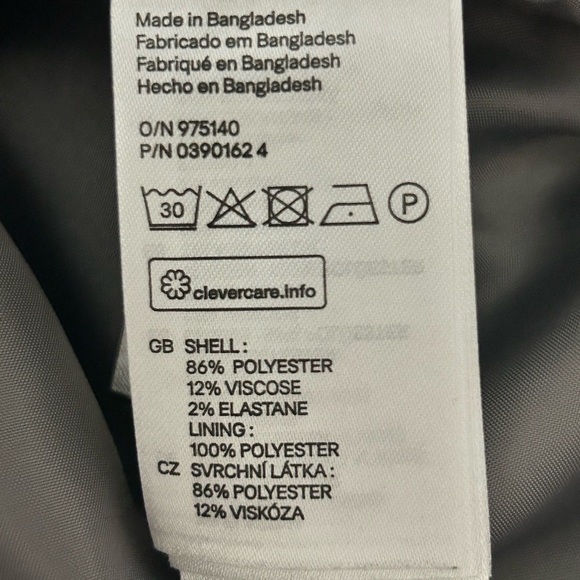 H&M double breasted heather grey peacoat - Picture 2 of 5